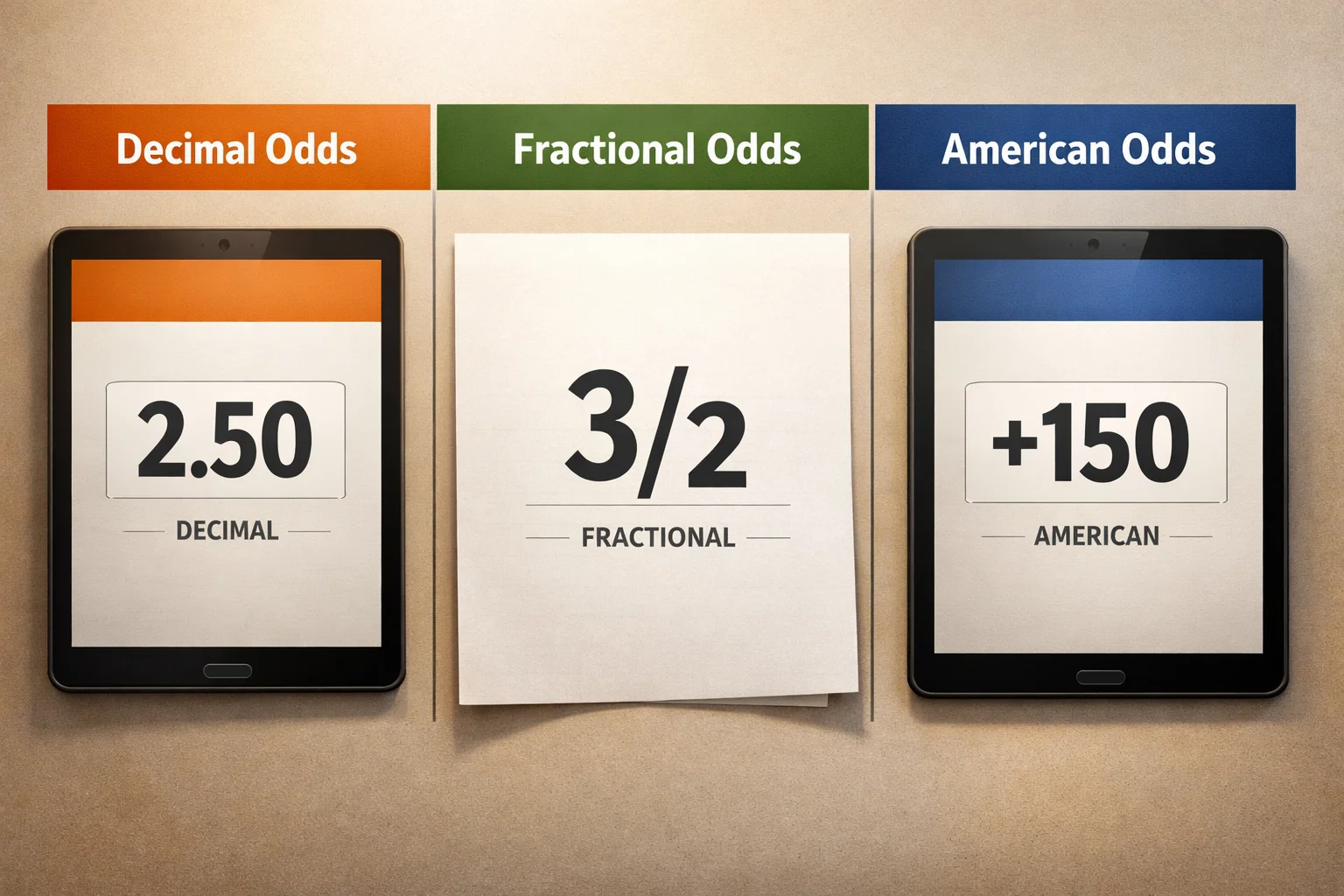 Trois formats de cotes affich&eacute;s c&ocirc;te &agrave; c&ocirc;te : d&eacute;cimal, fractionnel et am&eacute;ricain