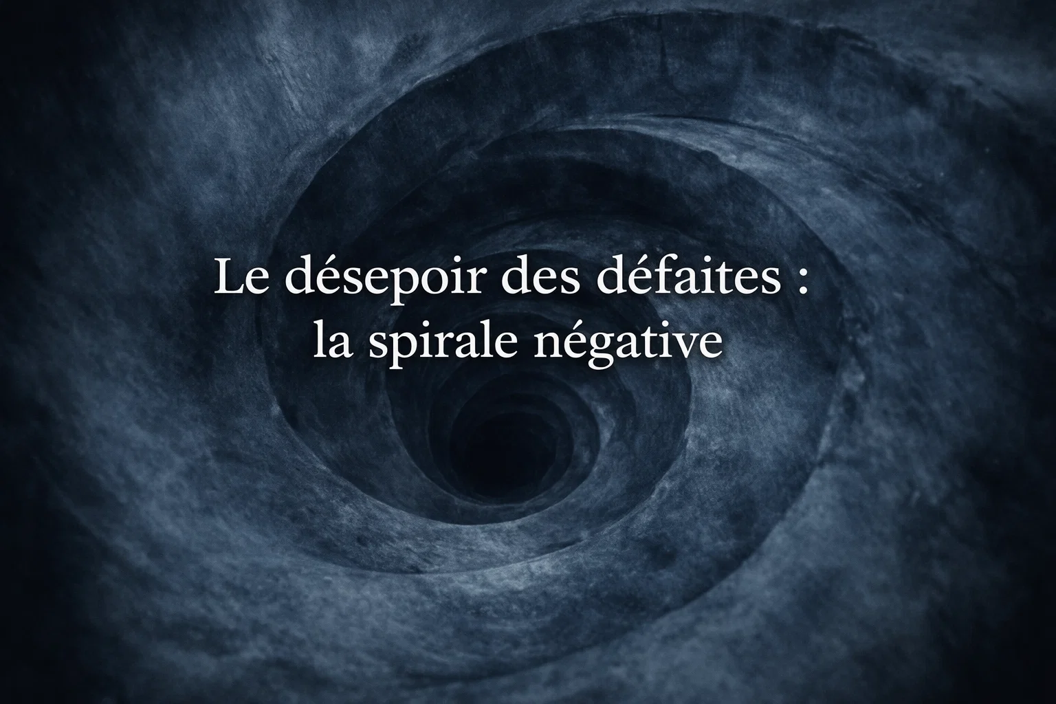 Repr&eacute;sentation abstraite d'une spirale descendante symbolisant les pertes &eacute;motionnelles