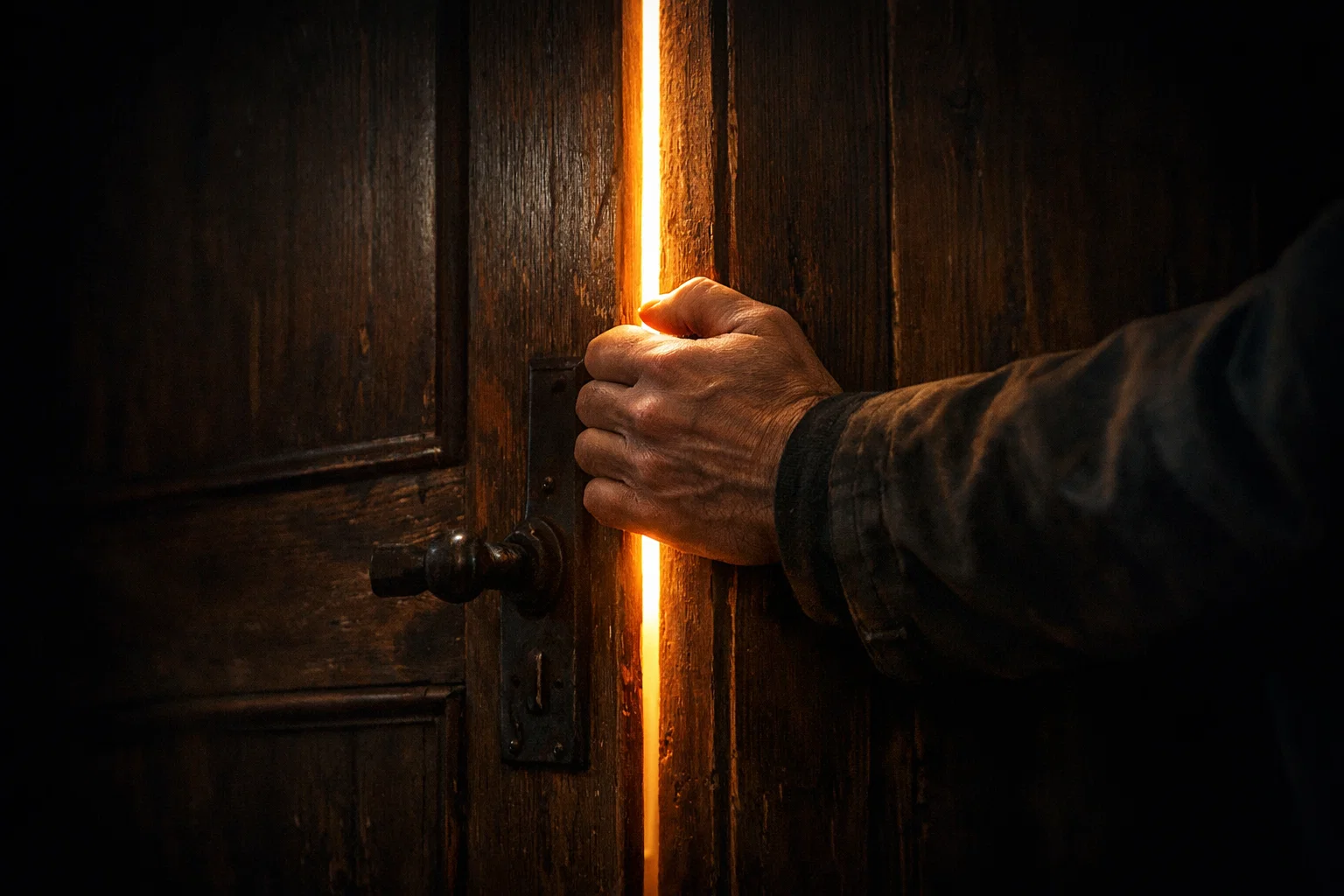 Main fermant définitivement une porte symbolisant la protection personnelle