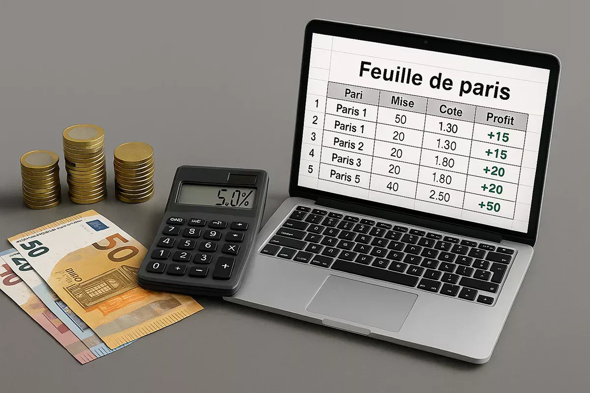 Syst&egrave;me de gestion de bankroll avec unit&eacute;s et calculs de pourcentages