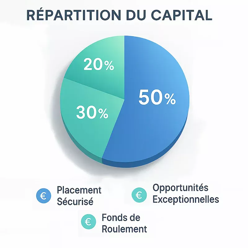 Graphique montrant la r&eacute;partition optimale de la bankroll pour les paris sportifs