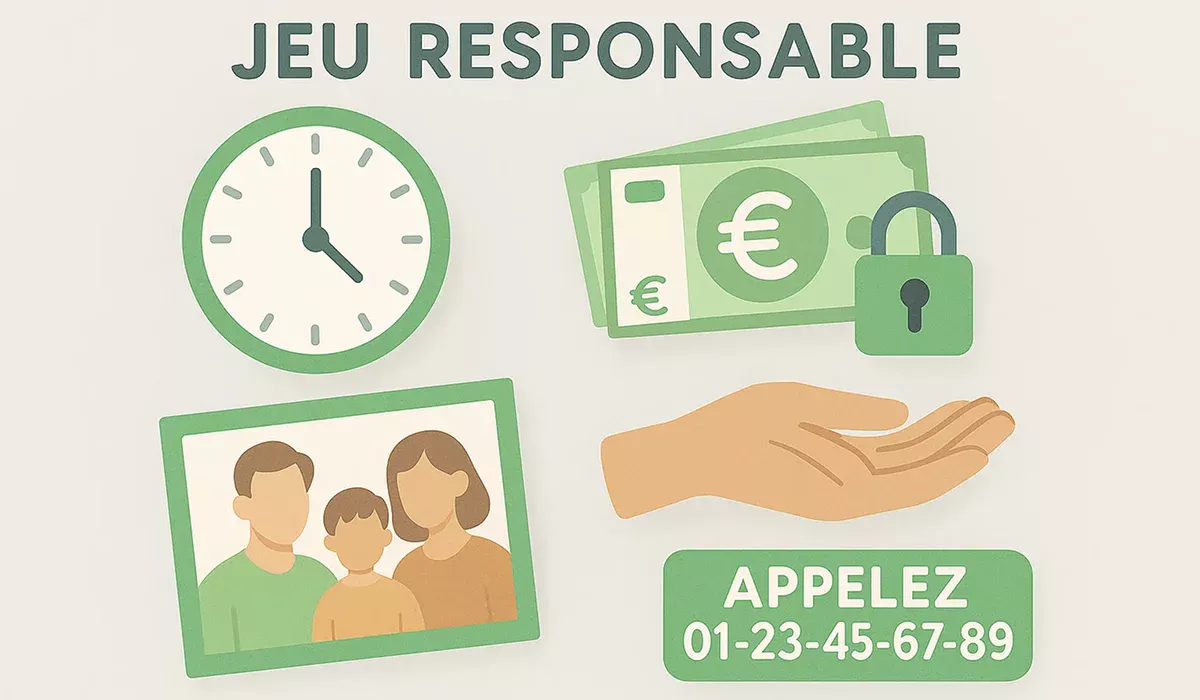 Illustration sur le jeu responsable avec limites de temps et d'argent