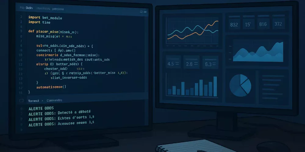 &Eacute;cran montrant code Python pour automatisation des paris sportifs